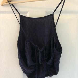 Brandy Melville Navy backless top